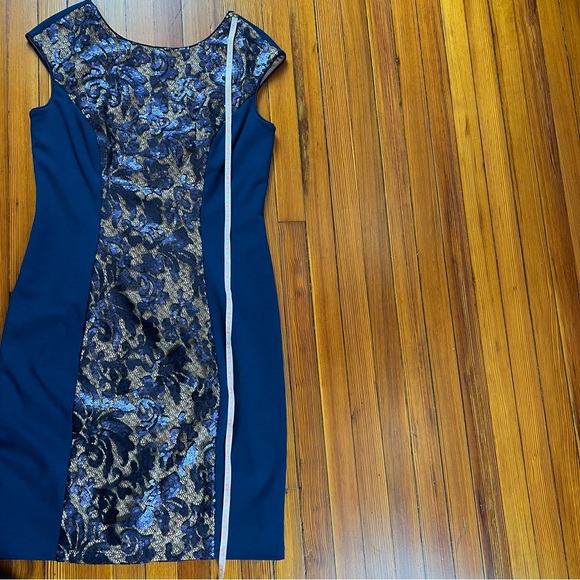 JS COLLECTIONS SLEEVELESS SEQUIN DRESS - Picture 5 of 13